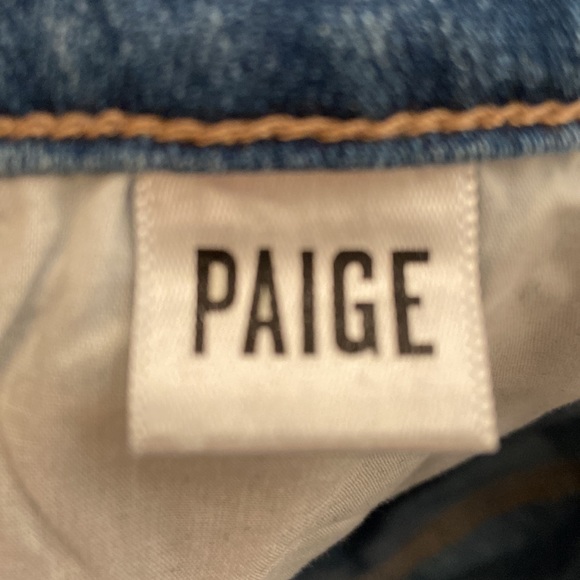 Paige Skyline Skinny Crop, Distressed, Mid-Rise, 27x25, NWT, $219 MSRP - Picture 6 of 14